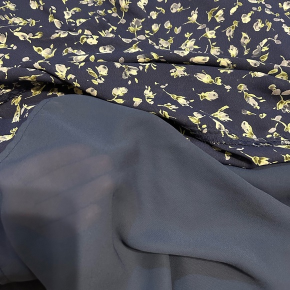 Worthington Navy Floral Y2K Maxi Skirt Sz 10 - Picture 9 of 9